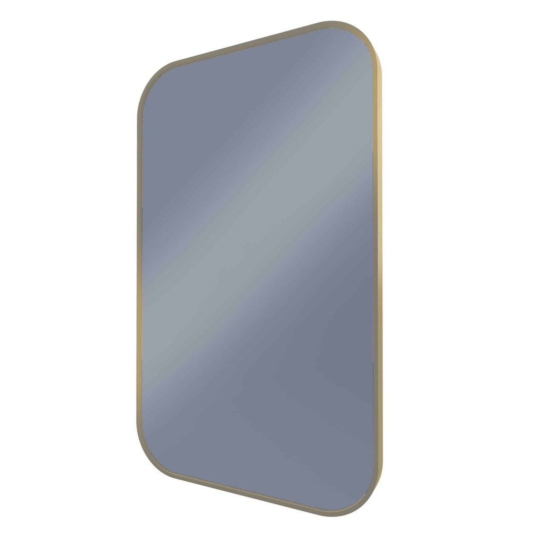 Remer Modern Soft Rectangle Mirror 600X1000 With Nordic Gold Frame