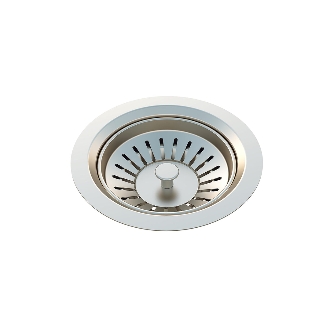 Meir Sink Strainer And Waste Plug Basket With Stopper Brushed Nickel