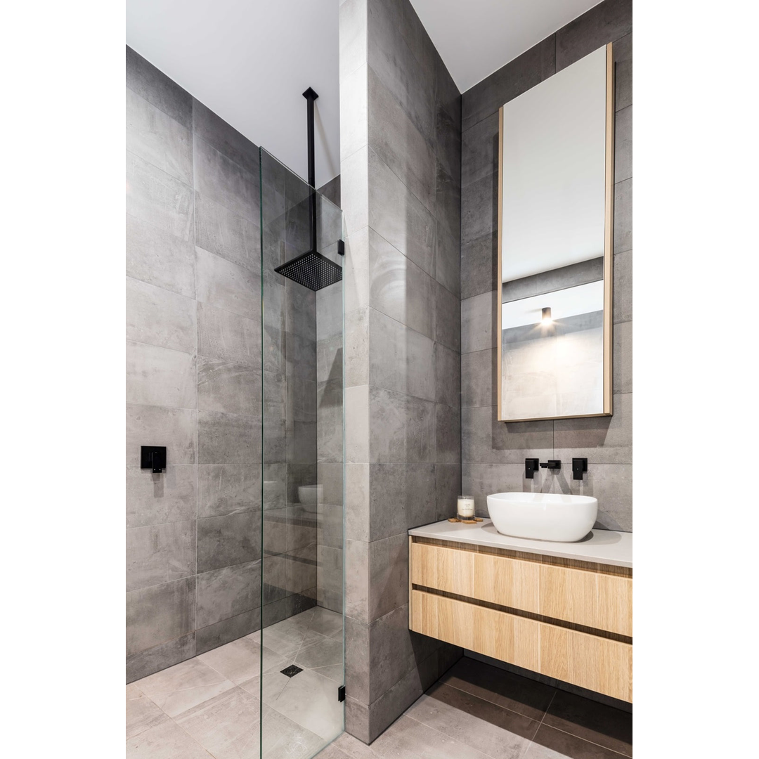 Meir Square Wall Mixer Matte Black