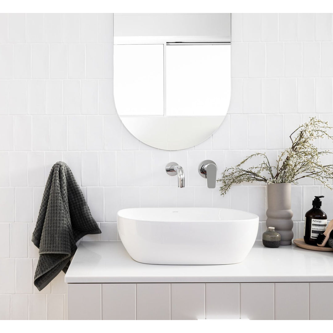 Meir Round Wall Mixer Paddle Handle Finish Kit Polished Chrome