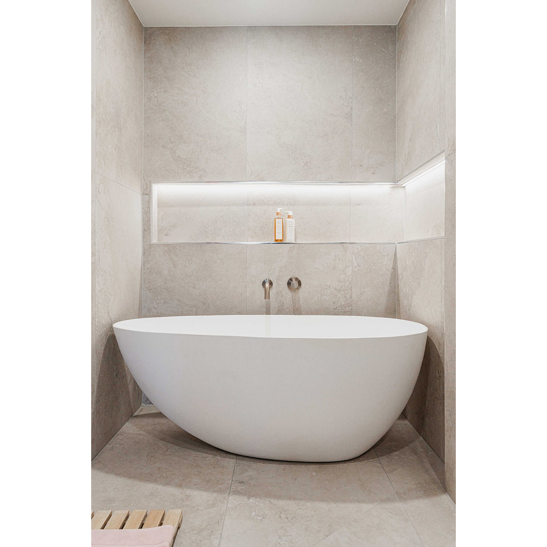 Meir Round Wall Mixer Pinless Handle Finish Kit Champagne