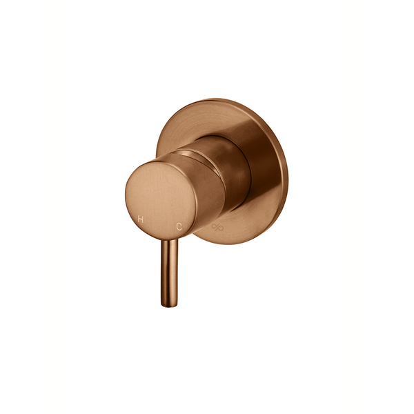 Meir Round Wall Mixer Short Pin Lever Finish Kit Lustre Bronze
