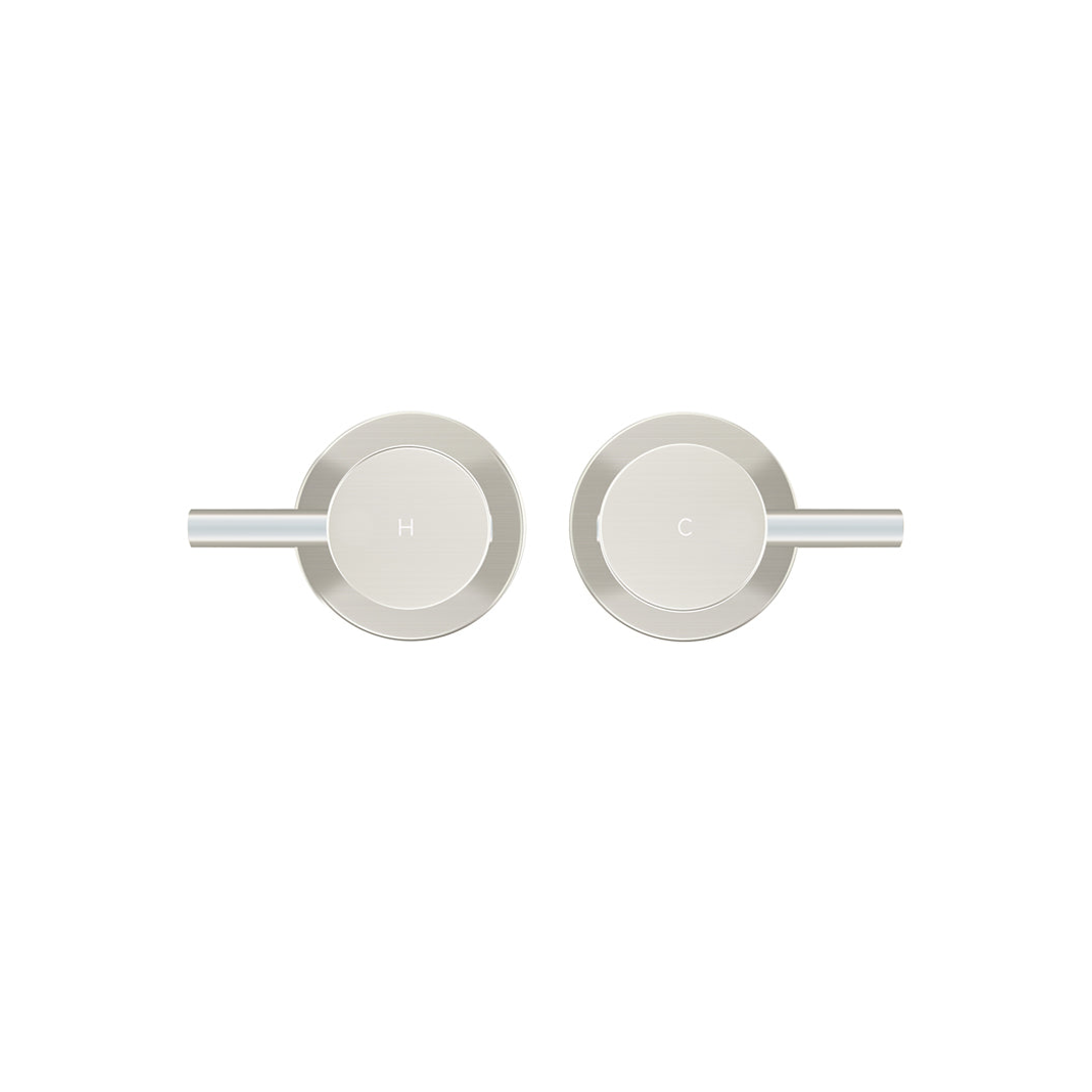 Meir Round Quarter Turn Wall Top Assemblies Brushed Nickel