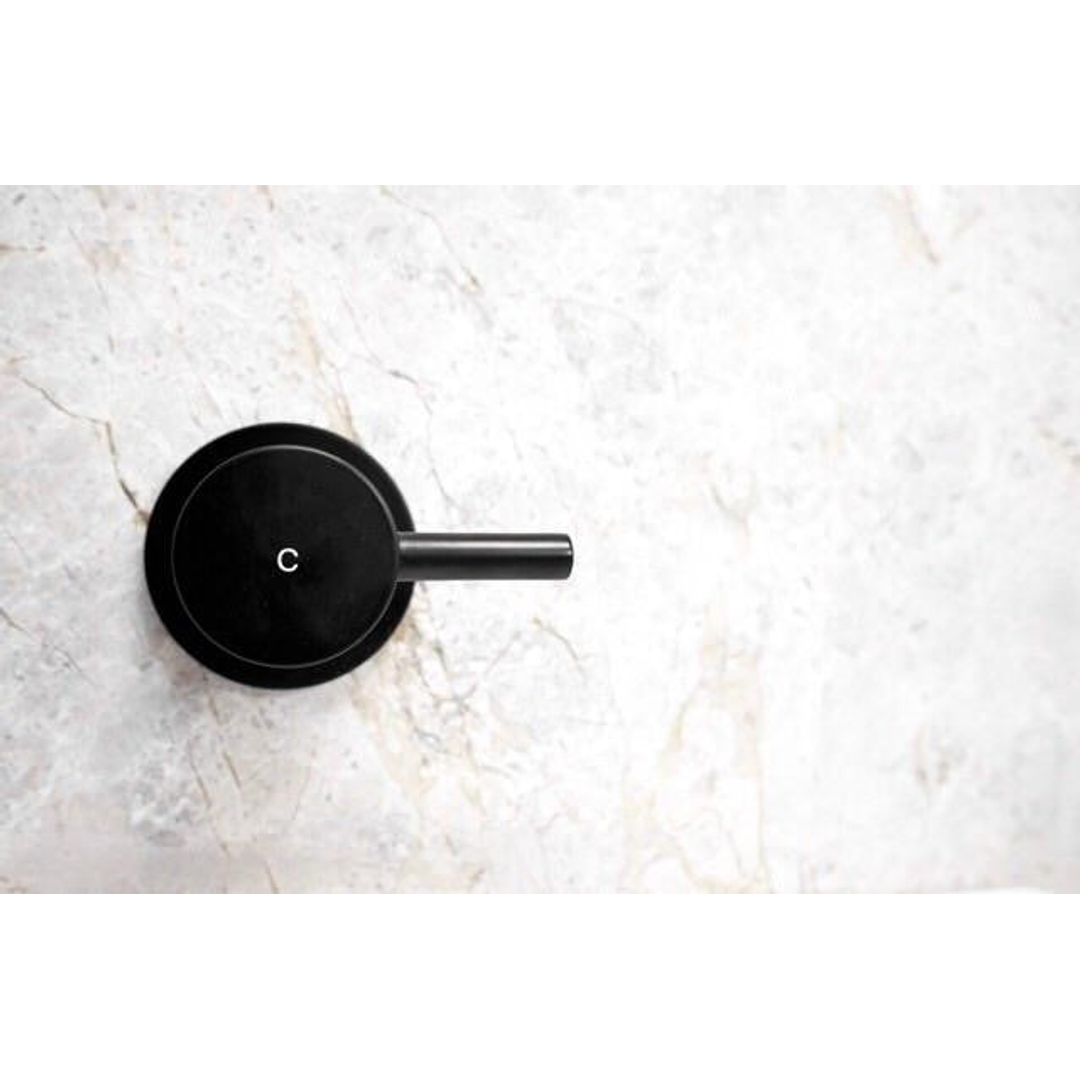 Meir Round Quarter Turn Wall Top Assemblies Matte Black