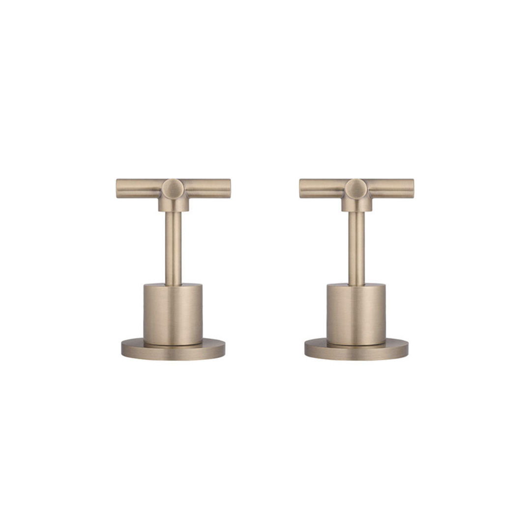 Meir Cross Handle Jumper Valve Wall Top Assemblies Champagne