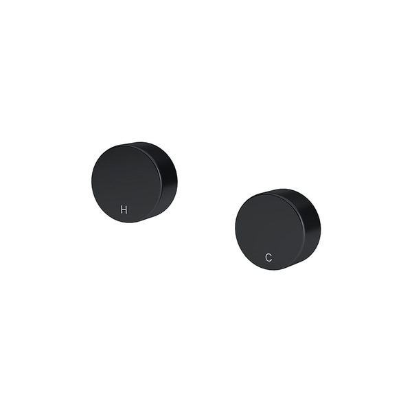 Meir Circular Wall Taps Matte Black