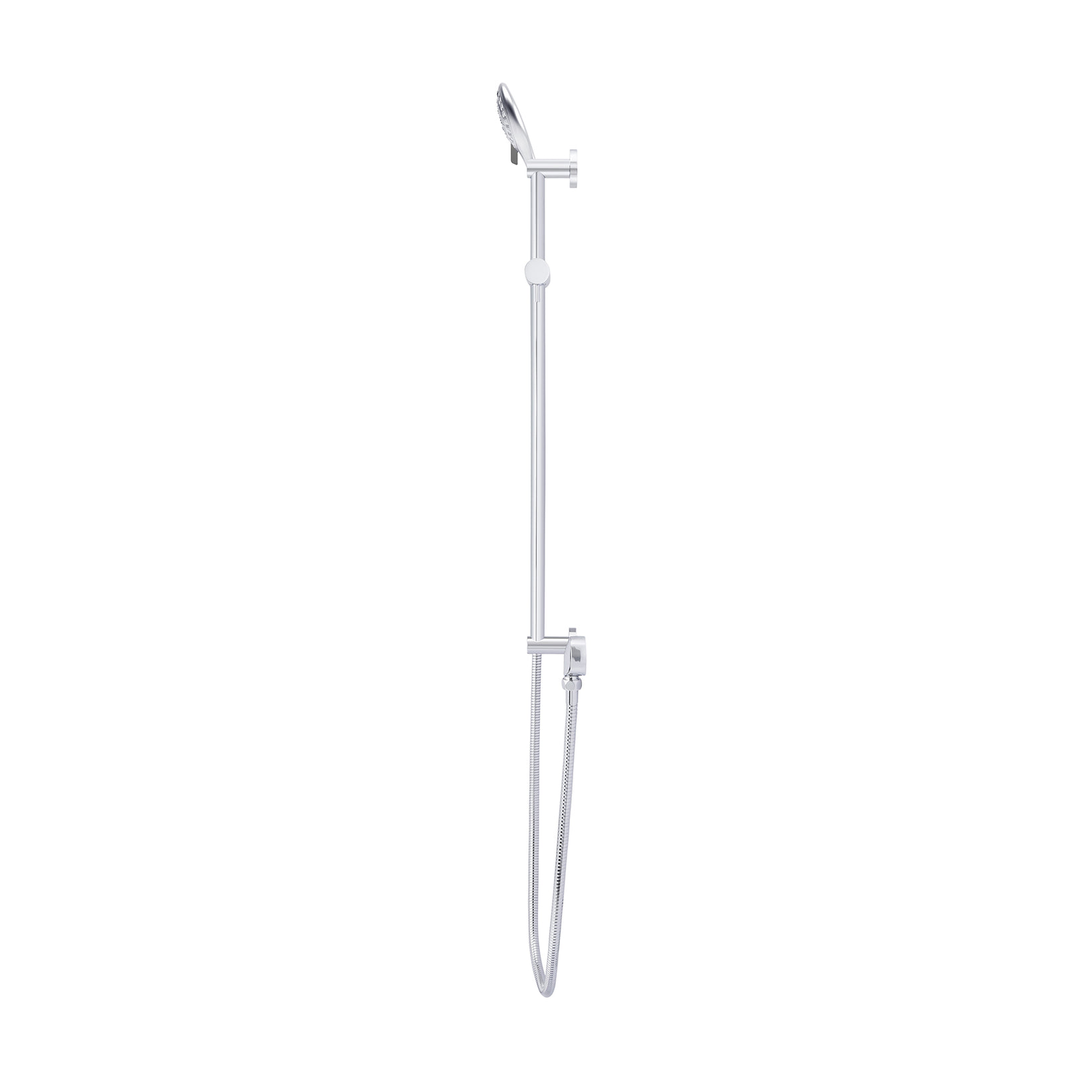 Meir Round Three Function Hand Shower On Rail Column Polished Chrome Mz0402-C