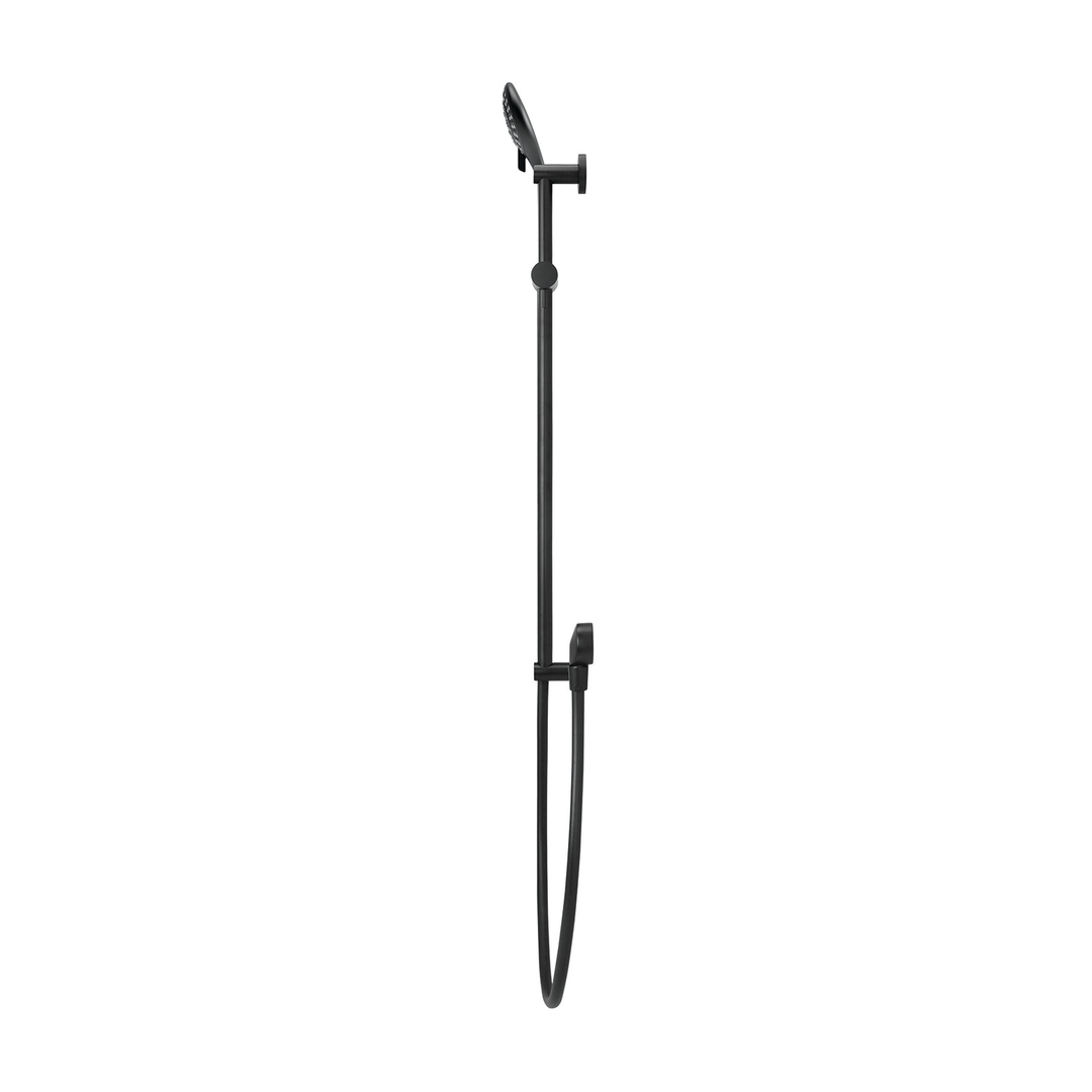 Meir Round Three Function Hand Shower On Rail Column Matte Black