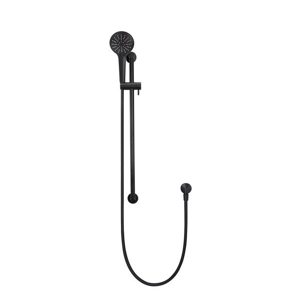 Meir Round Three Function Hand Shower On Rail Column Matte Black
