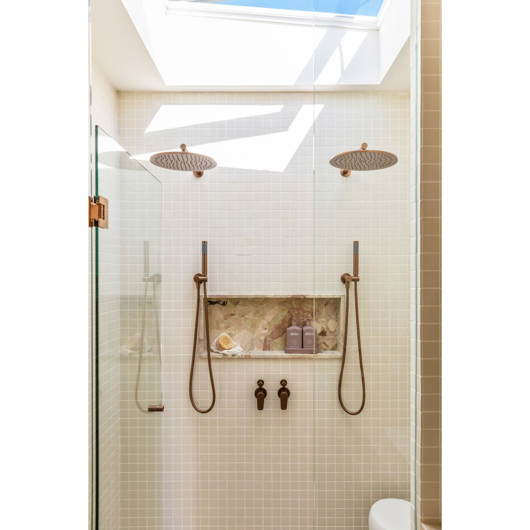 Meir Round Shower On Bracket Lustre Bronze