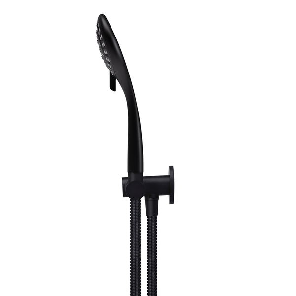 Meir Round Hand Shower On Swivel Bracket Matte Black
