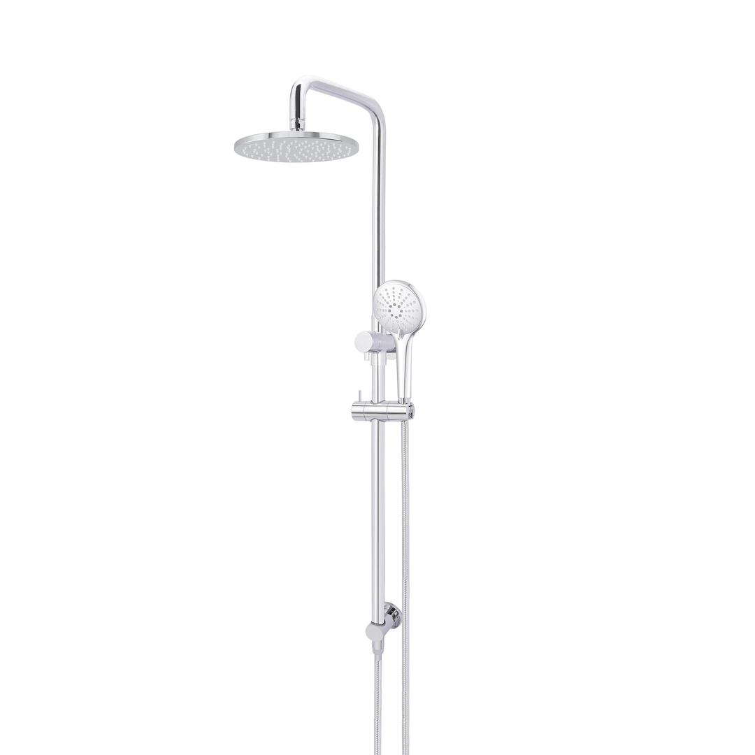Meir Round Comb Shower Rail 200Mm Rose Three Function Hand Shower Polished Chrome Mz0704-C