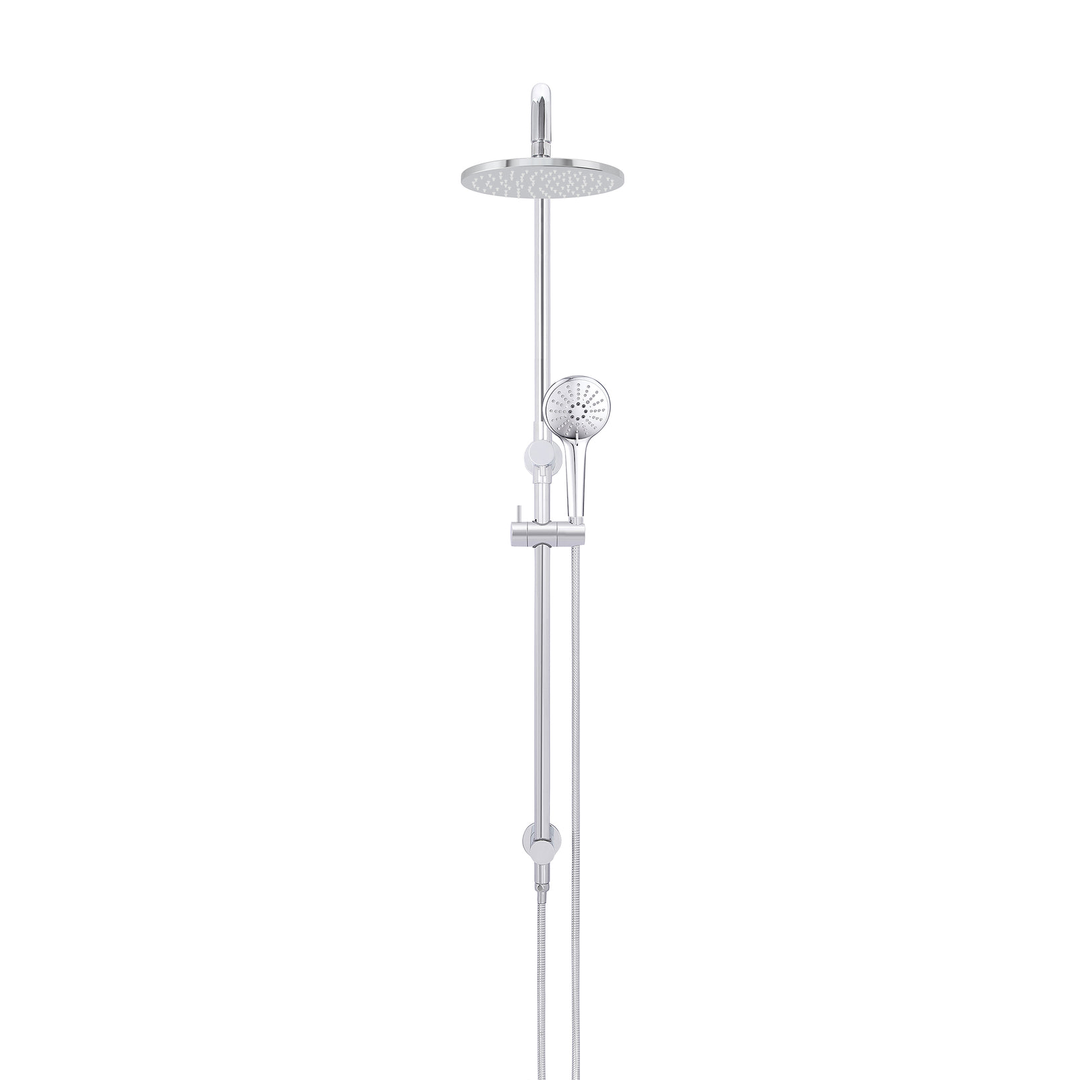 Meir Round Comb Shower Rail 200Mm Rose Three Function Hand Shower Polished Chrome Mz0704-C