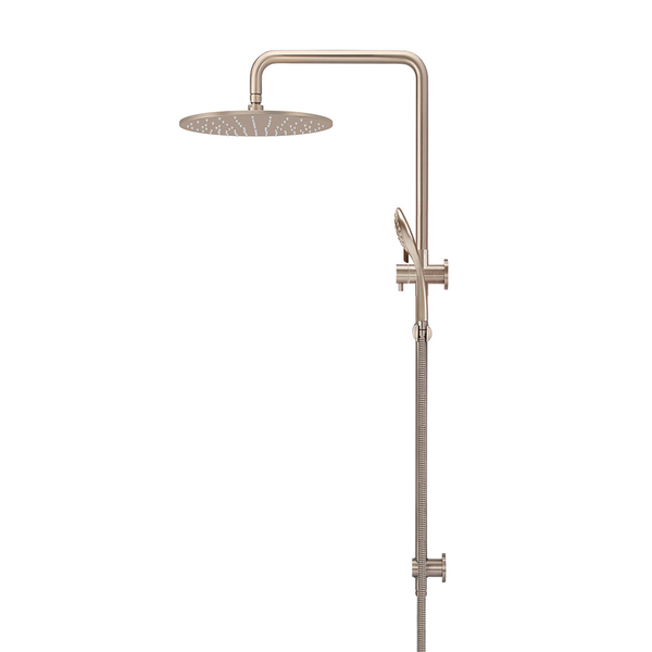 Meir Round Combination Shower Rail 300Mm Rose Three Function Hand Shower Champagne