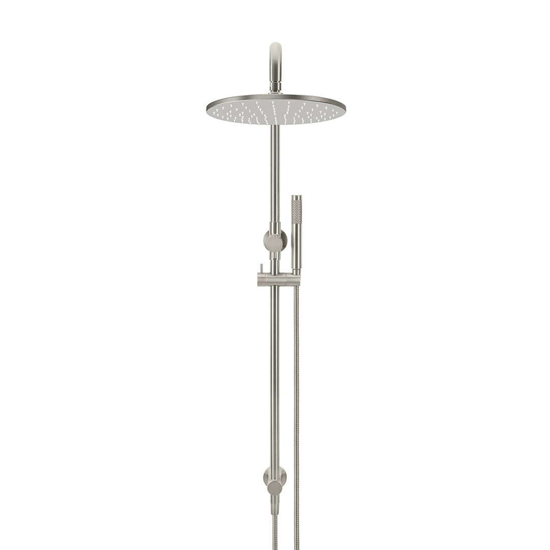 Meir Round Comb Shower Rail 300Mm Rose Sngl Function Hand Shower Brushed Nickel Mz0706-R-Pvdbn
