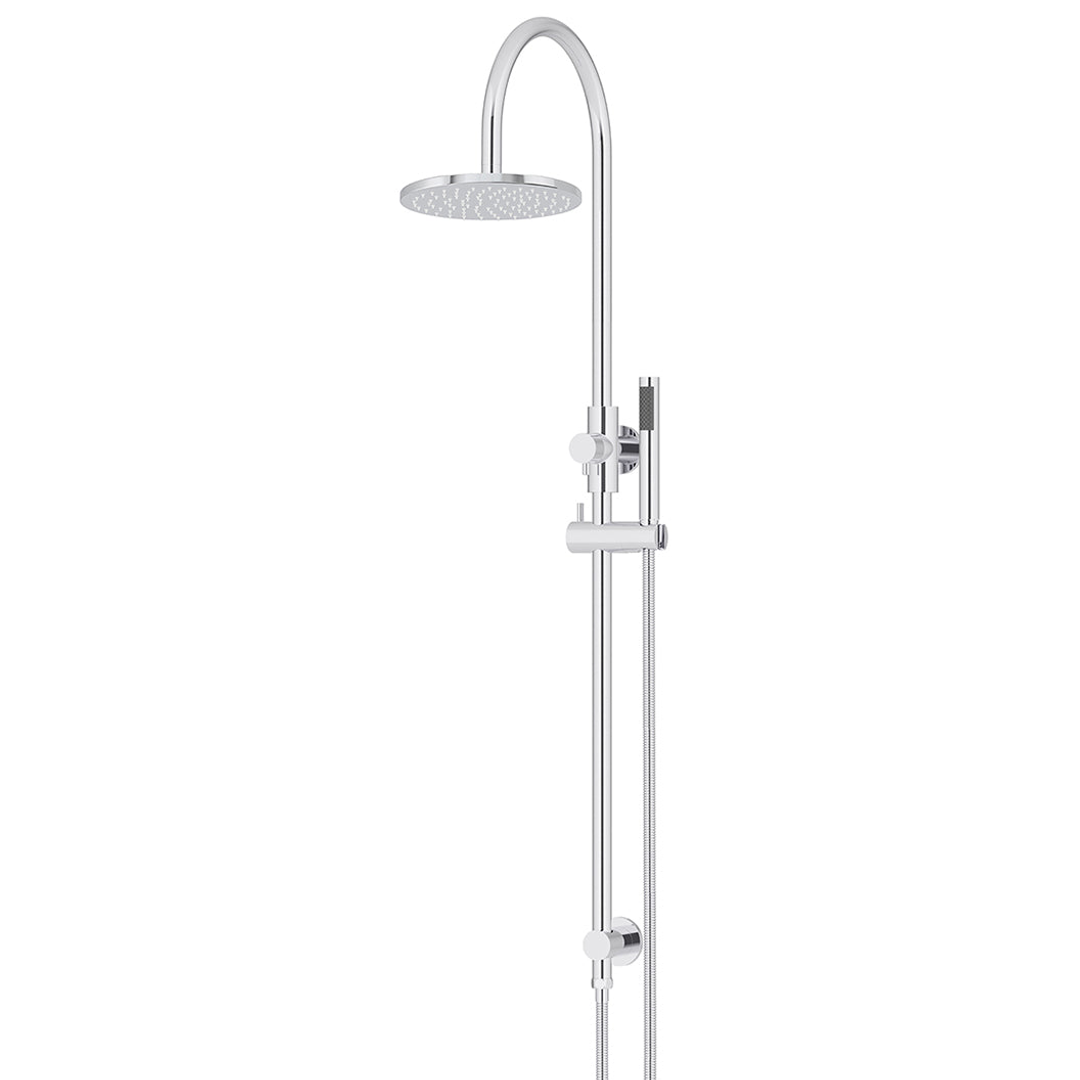 Meir 200Mm Round Overhead Shower Set Single Function Hand Shower Polished Chrome