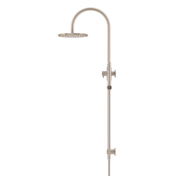Meir 200Mm Round Overhead Shower Set Single Function Hand Shower Champagne