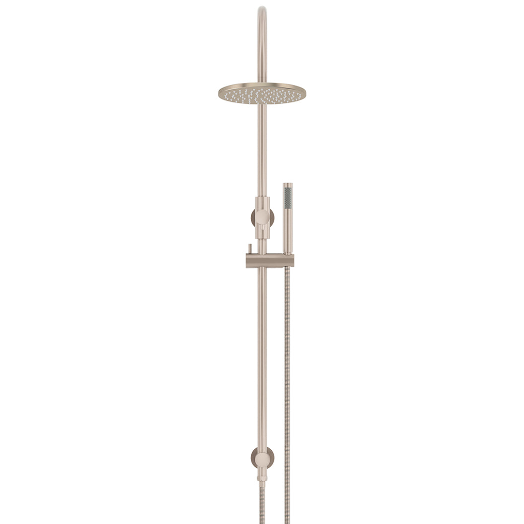 Meir 200Mm Round Overhead Shower Set Single Function Hand Shower Champagne