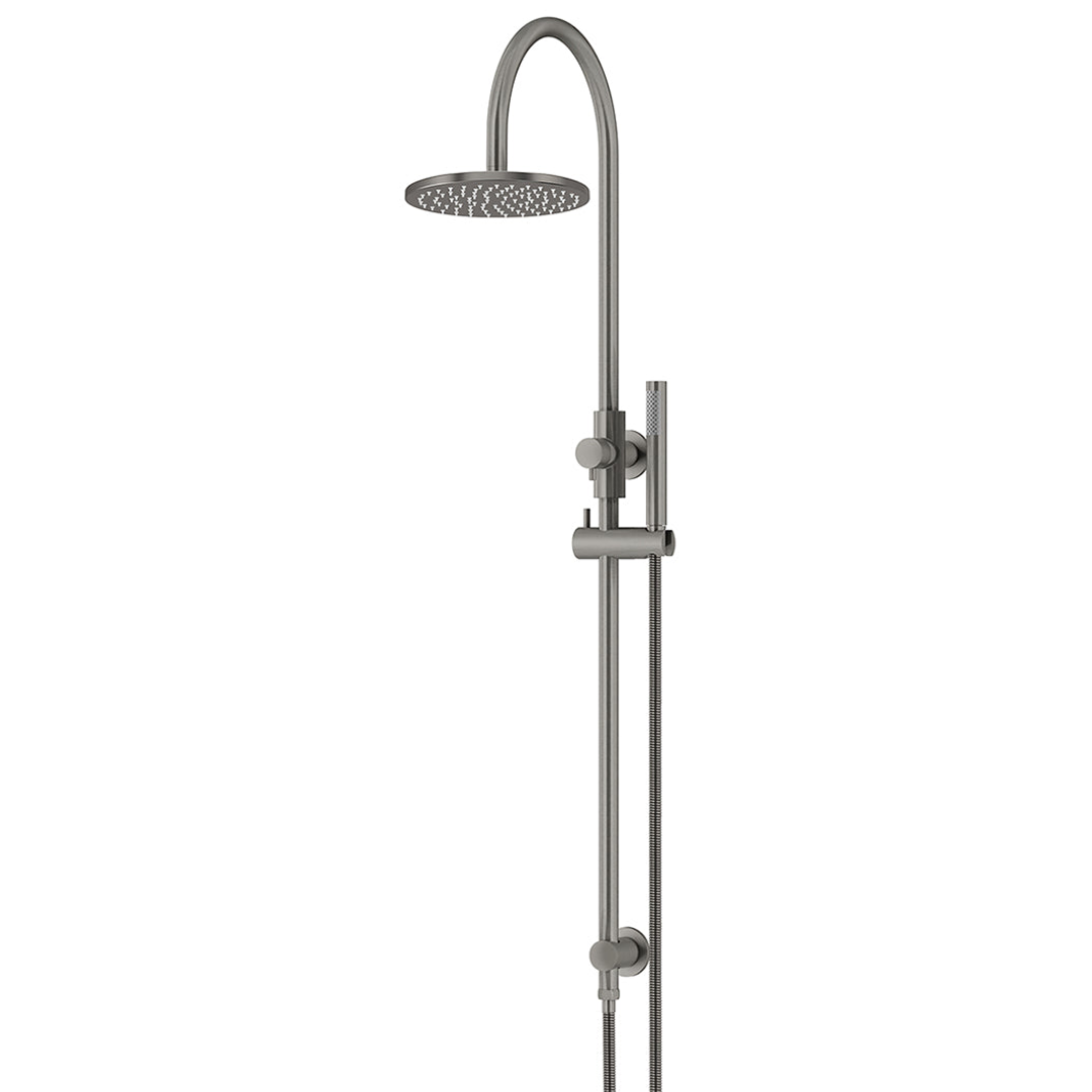 Meir 200Mm Round Overhead Shower Set Single Function Hand Shower Shadow Mz0904-R-Pvdgm