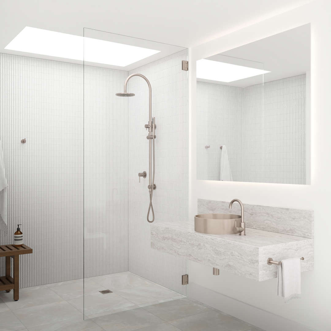 Meir Glass To Wall Shower Door Hinge Champagne