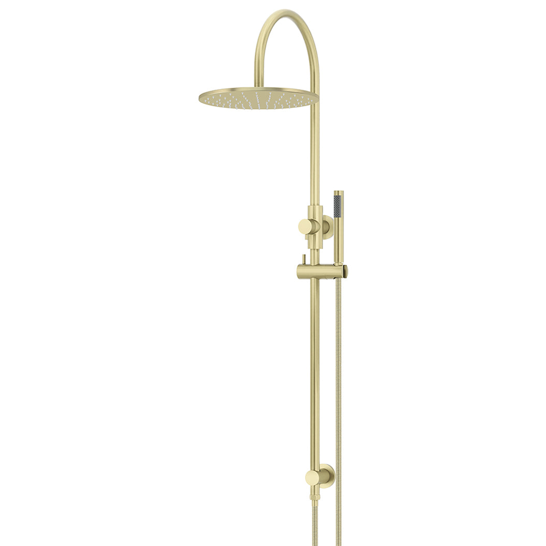 Meir 300Mm Round Overhead Shower Set Single Function Hand Shower Tiger Bronze