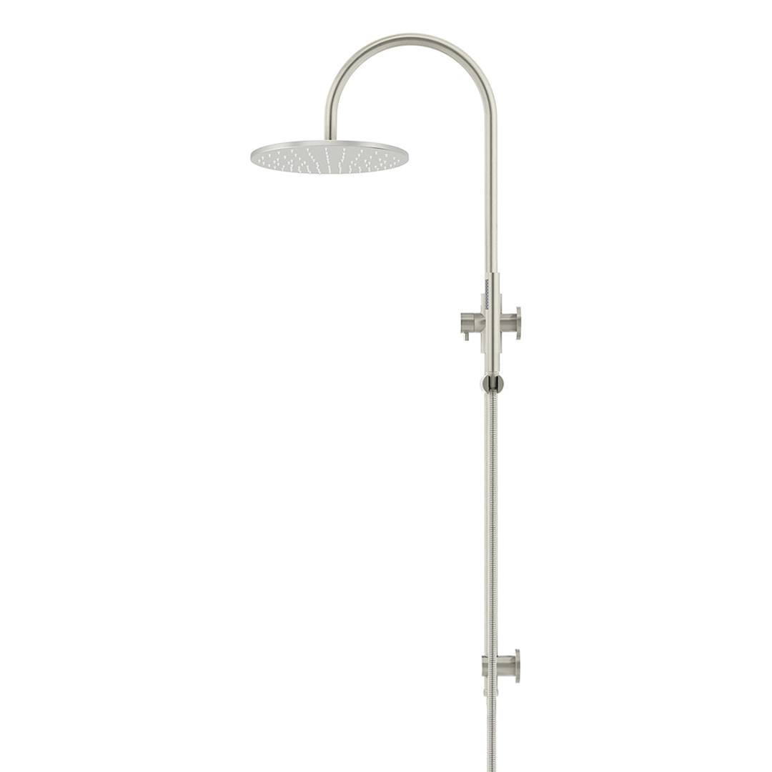 Meir 300Mm Round Overhead Shower Set Single Function Hand Shower Brushed Nickel
