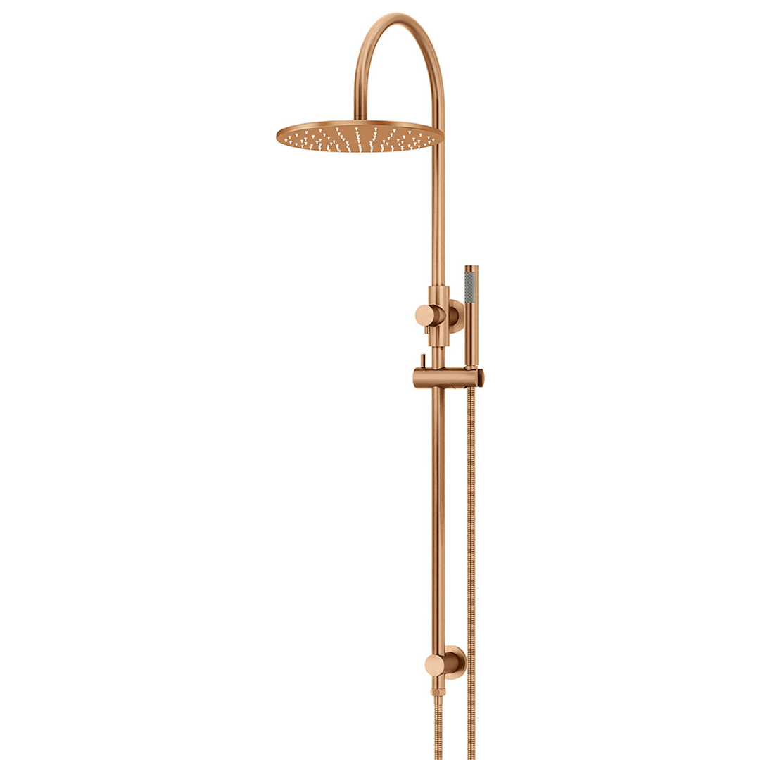 Meir 300Mm Round Overhead Shower Set Single Function Hand Shower Lustre Bronze