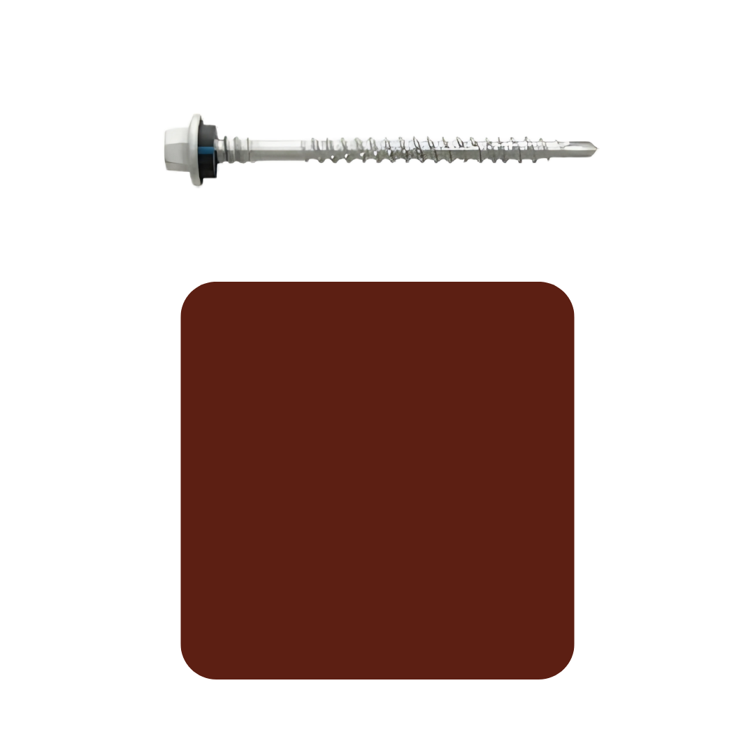 Hex Head Roof Zip M6# 25Mm Per 100 Manor Red (Hr)