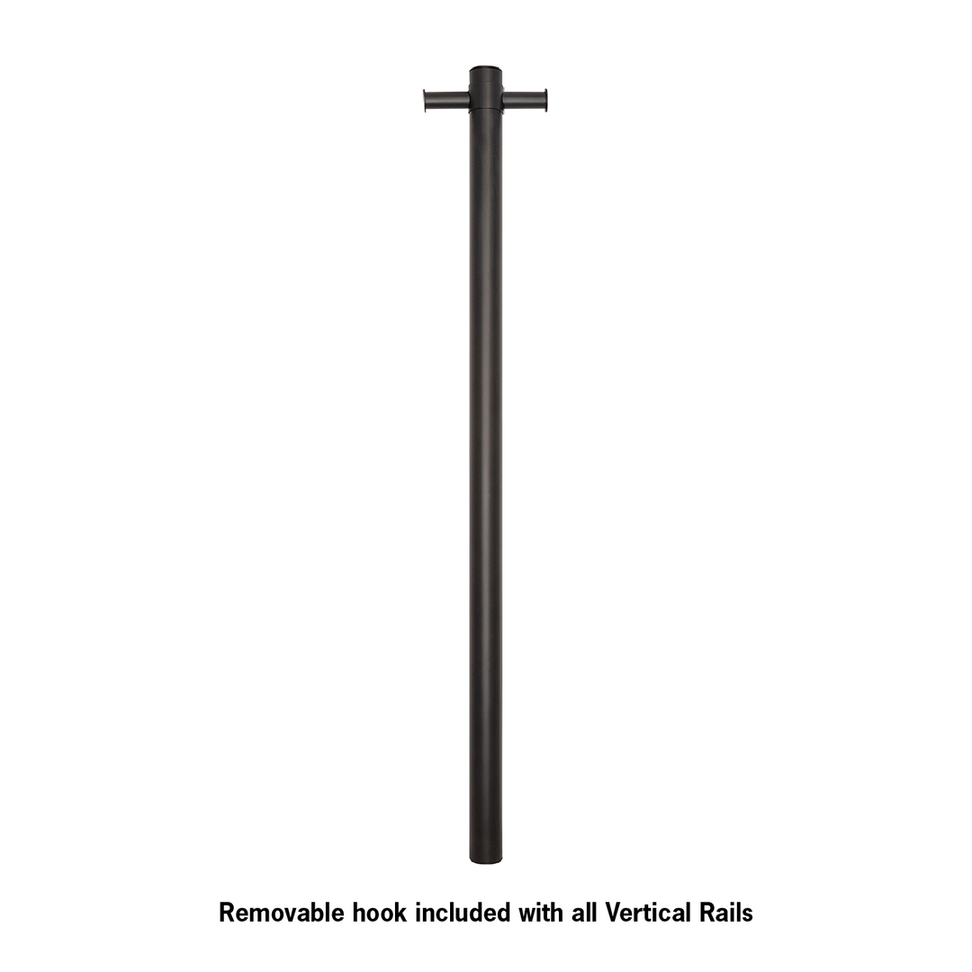 Thermogroup STRAIGHT/ ROUND 12VLT MATT BLACK VERTICLE TOWEL RAIL