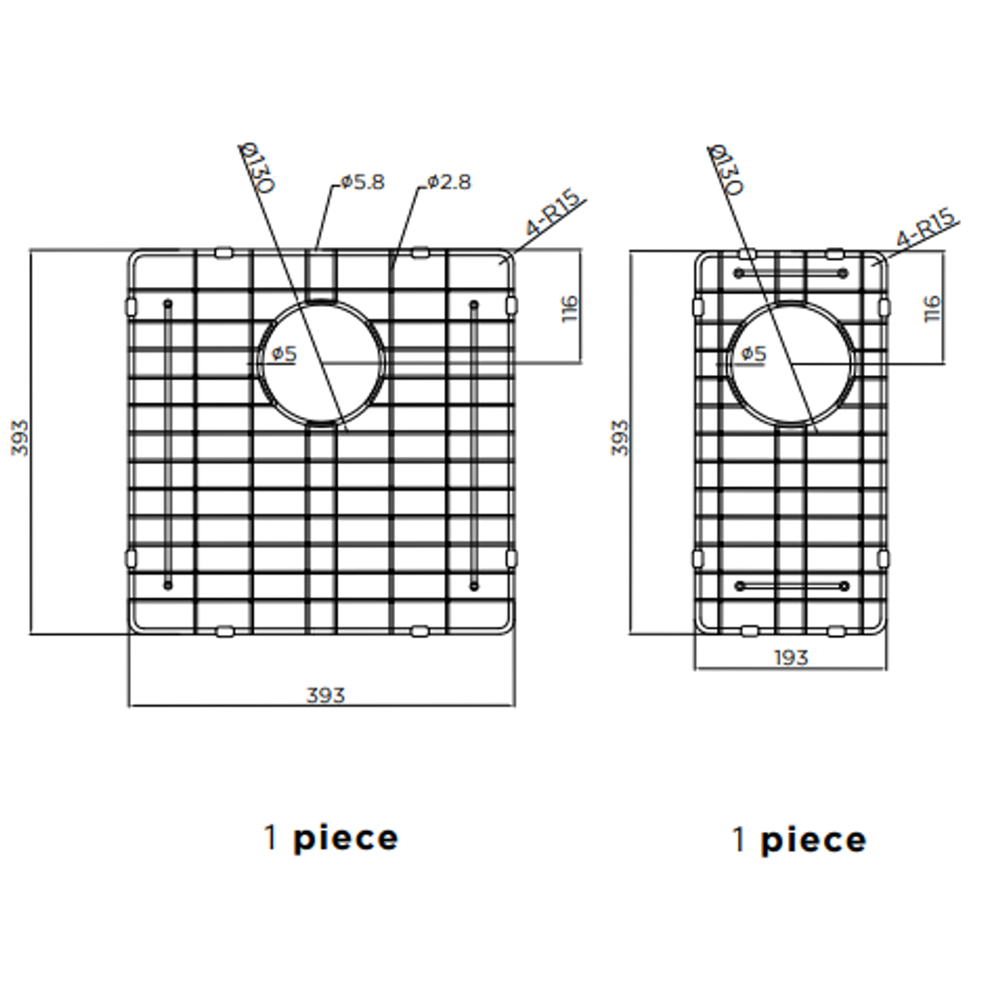 Meir Lavello Protection Grid For Mksp D670440 (2Pcs) Shadow