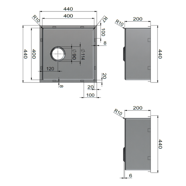 Meir Outdoor Sink Stainless Steel