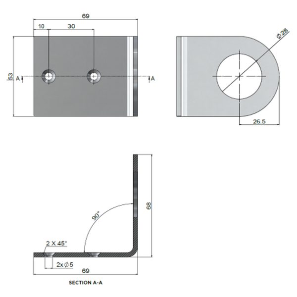 Meir Outdoor Soap Dispenser Bracket Stainless Steel