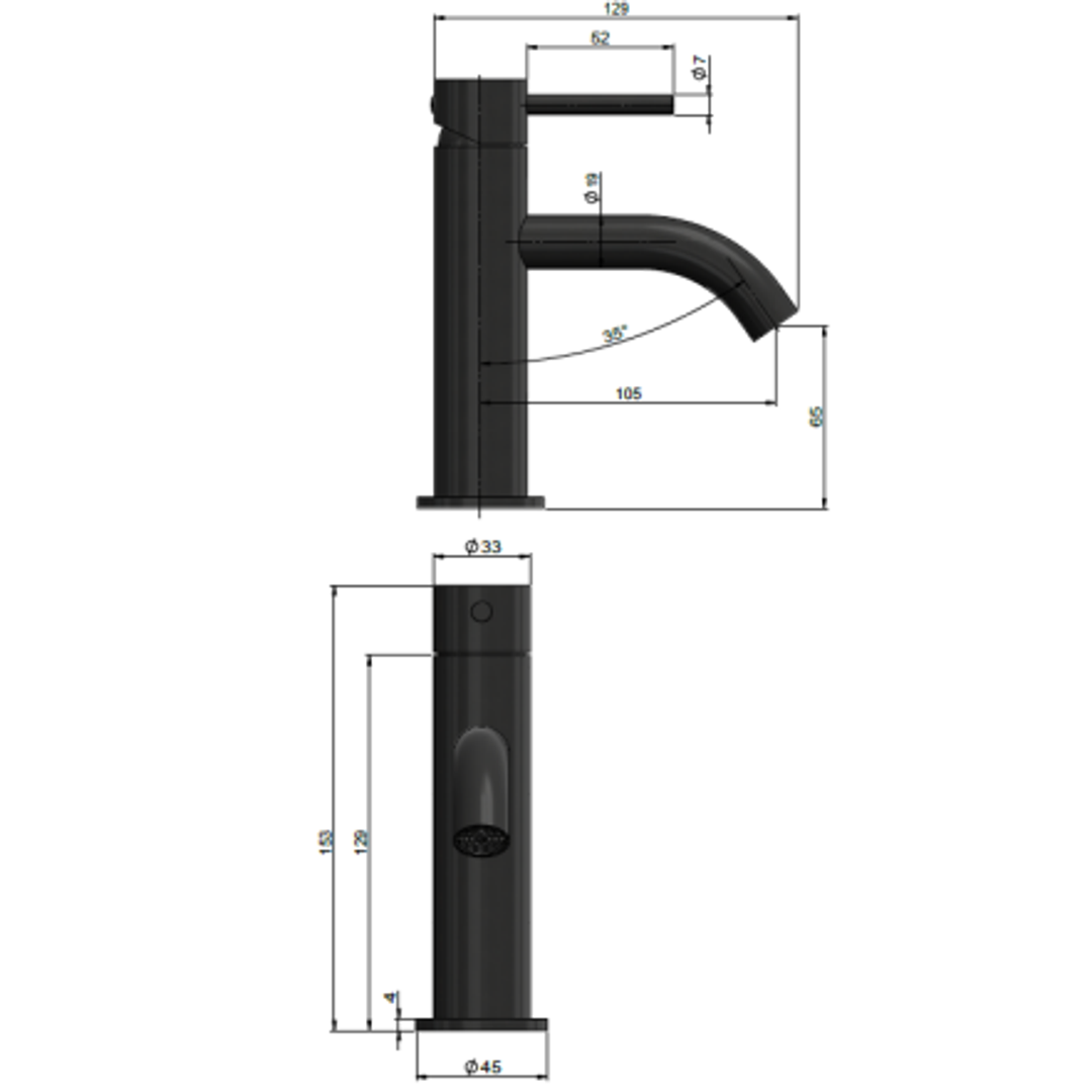 Meir Piccola Basin Mixer Tap Polished Chrome