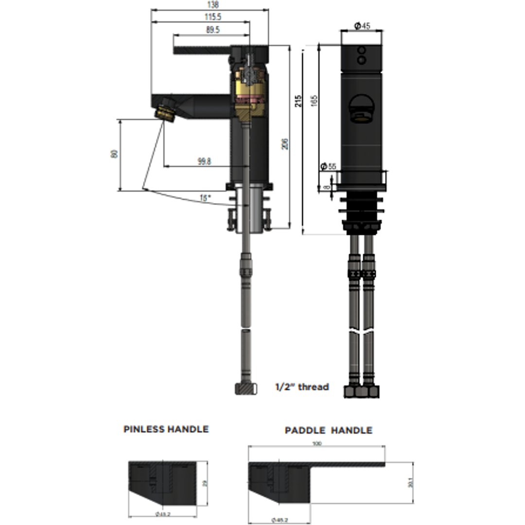Meir Round Pinless Basin Mixer Polished Chrome