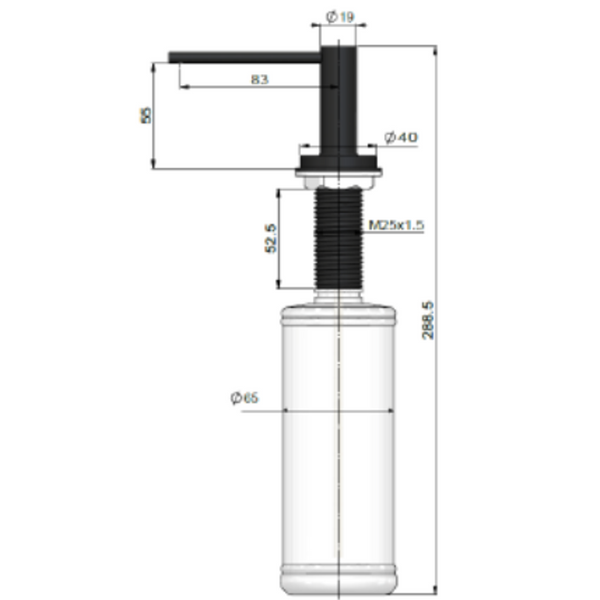 Meir Round Soap Dispenser Shadow