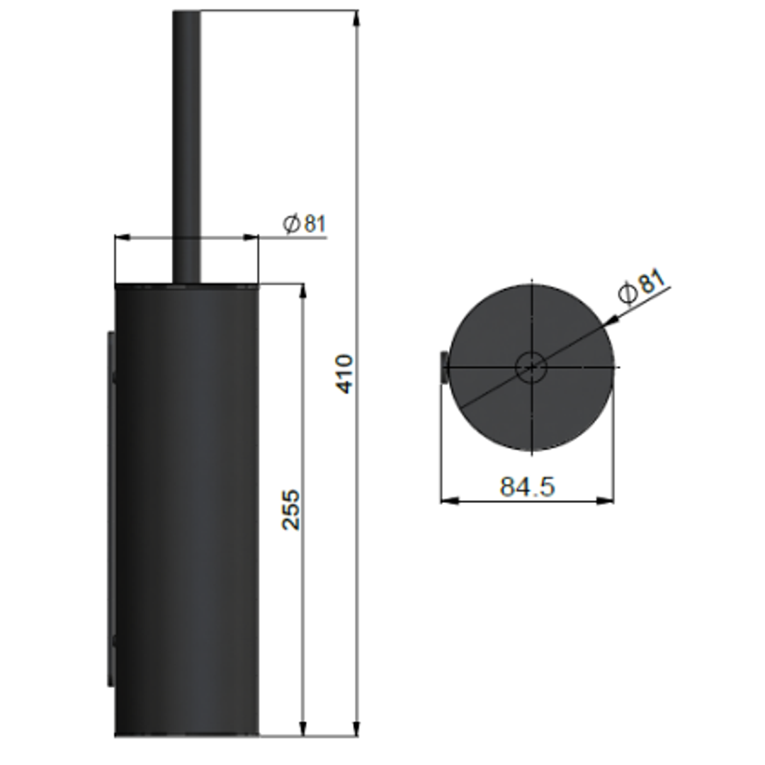 Meir Round Toilet Brush And Holder Shadow