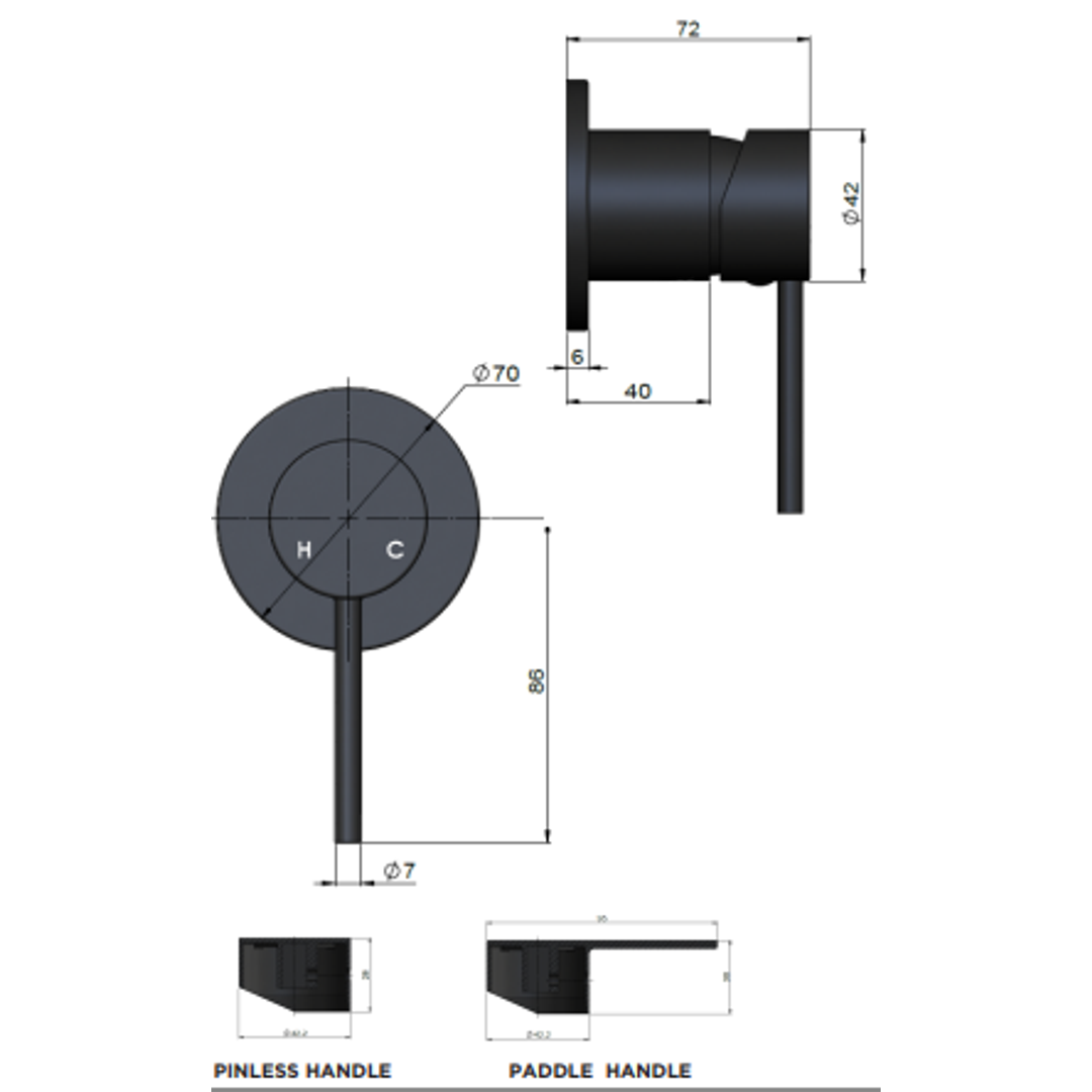 Meir Round Wall Mixer Finish Kit Lustre Bronze