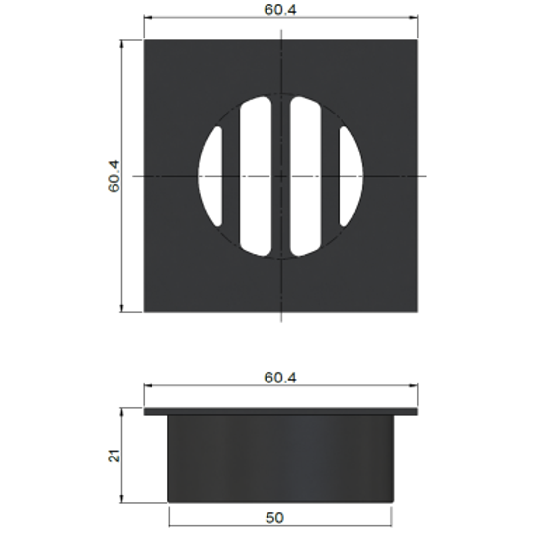 Meir Square Floor Grate Shower Drain 50Mm Outlet Brushed Nickel
