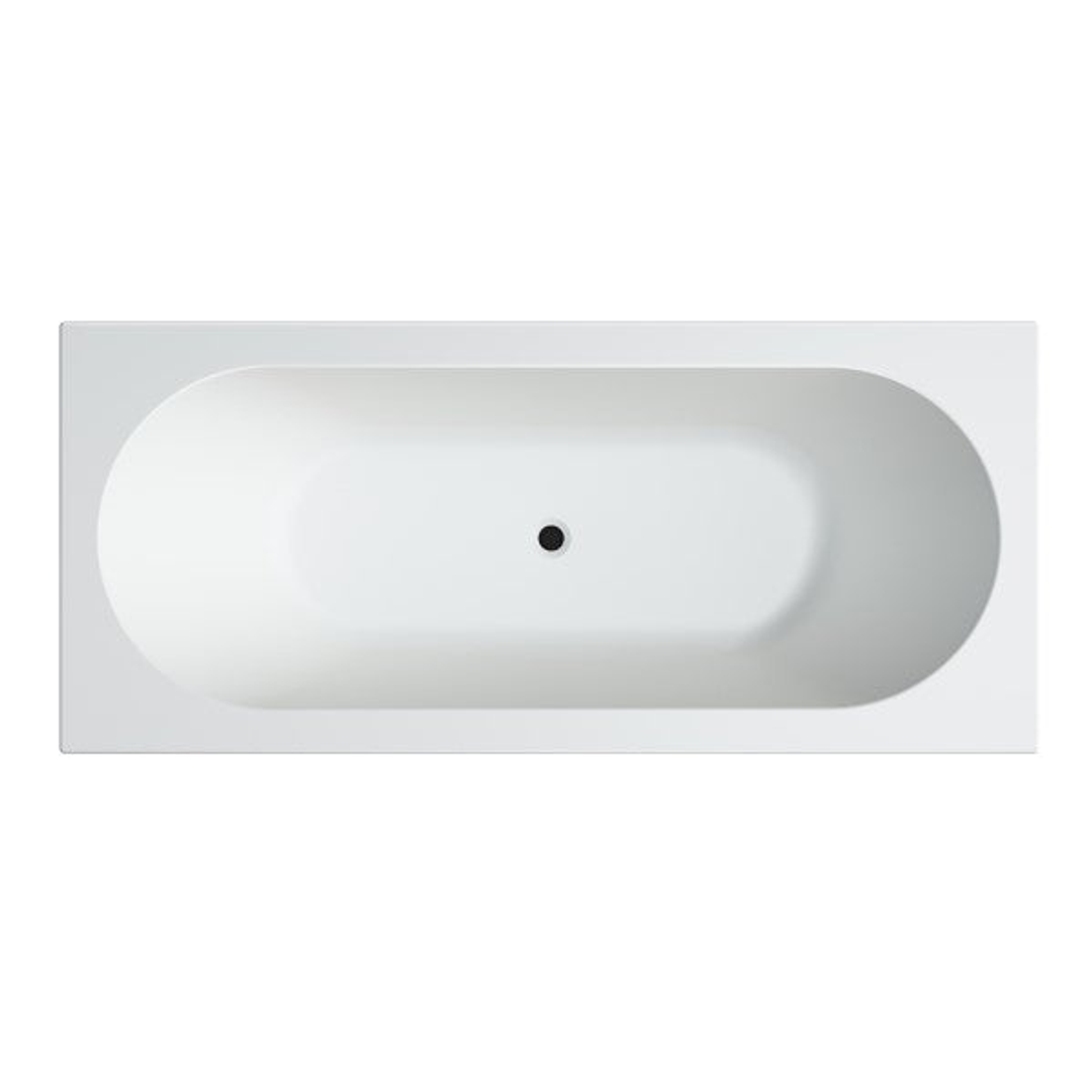 Oceano Metro Thin Lip Island Bath 1700 X 750Mm Matte White