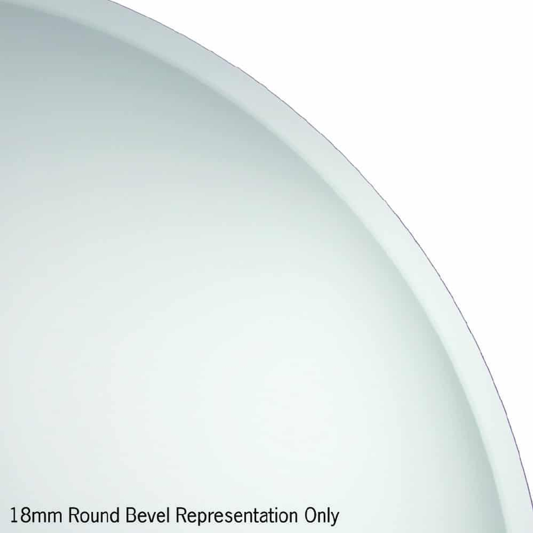 Thermogroup Kent 18mm Bevel Round Mirror 500mmØ - Glue-to-Wall and Demister