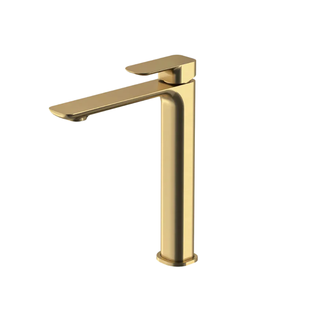 Otti Oskar Tall Basin Mixer Brushed Gold
