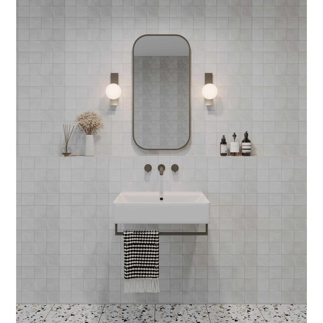 Remer Modern Soft Rectangle Mirror 450X900 With Georgian Metal Frame