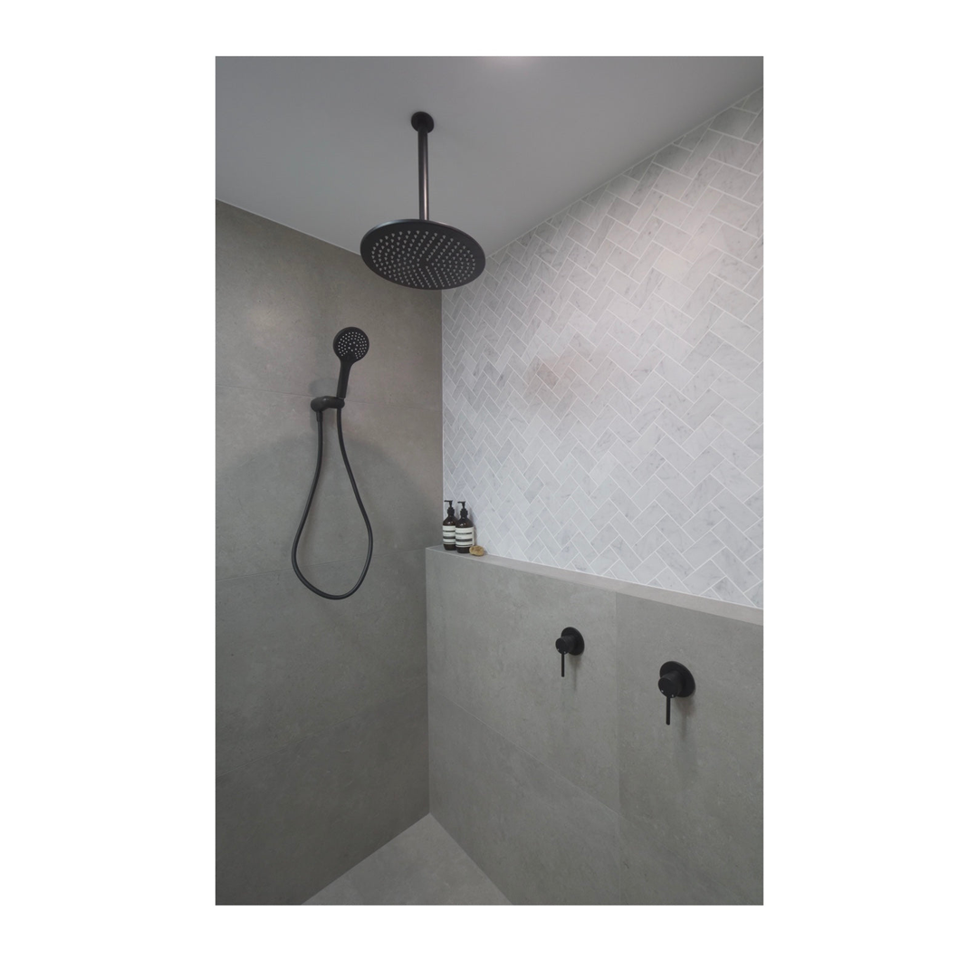 Meir Round Shower Rose 300Mm Matte Black