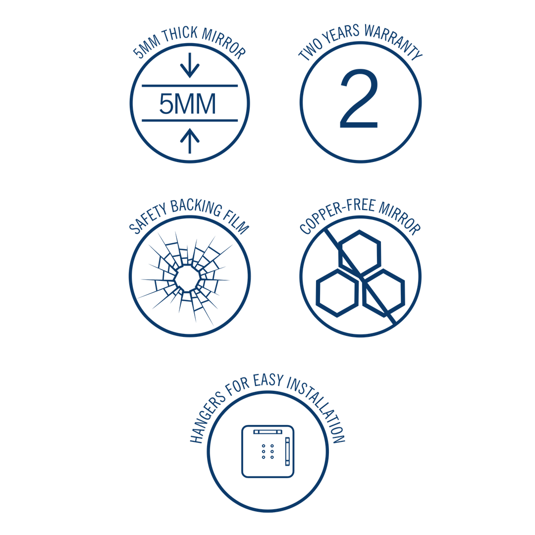 Thermogroup Montana Rectangle 25mm Bevel Edge Mirror 1500x900mm - With Hangers