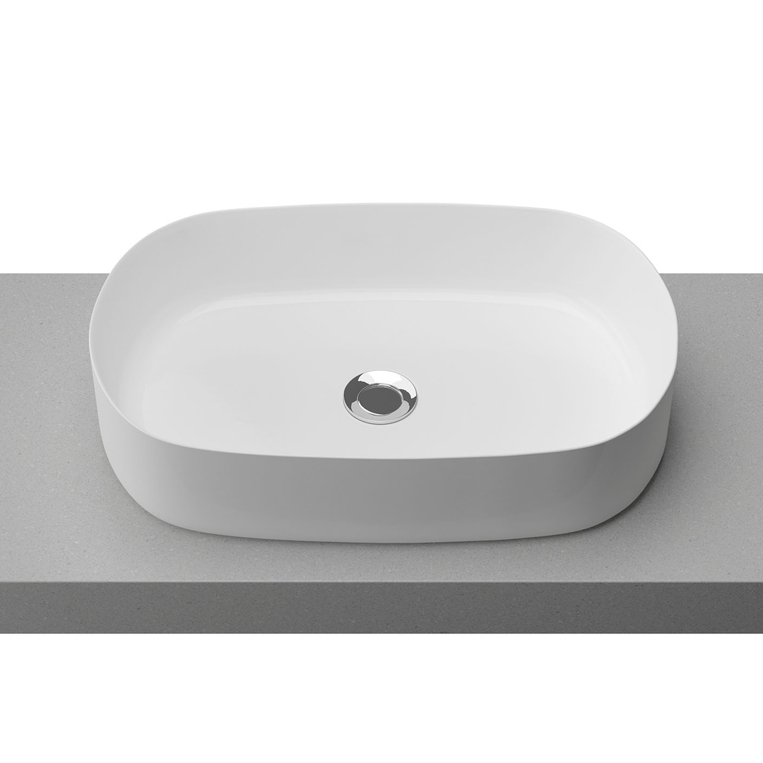 Timberline Myrtle Ceramic Counter Basin Matte White
