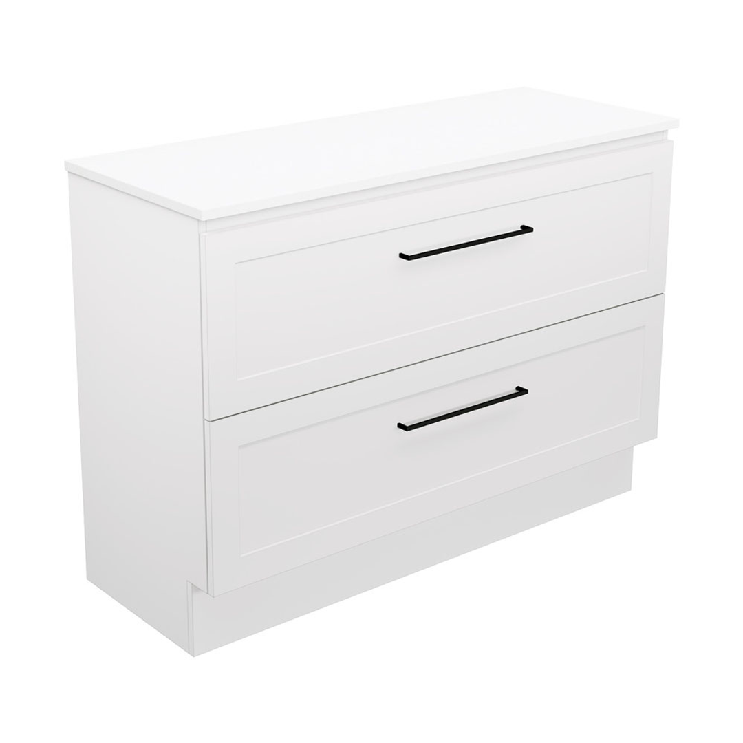 Fienza Newport 1200 Dbl All Drawer Floor Standing Vanity Cabinet Only