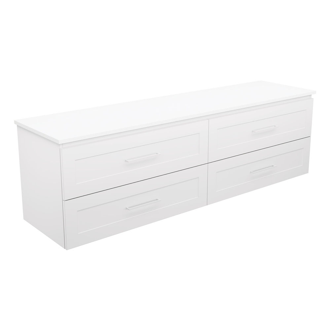 Fienza Newport 1800 Dbl Wall Hung Vanity 2D/4Dr Standard Stone Basin Not Inc