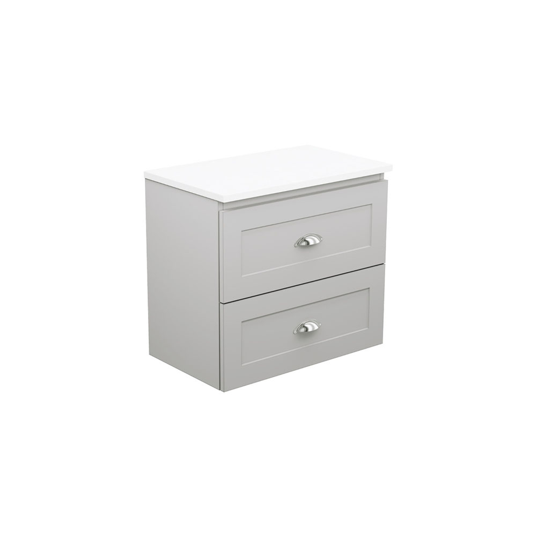 Fienza Newport 600 All Drawer Wall Hung Vanity Dolce Top