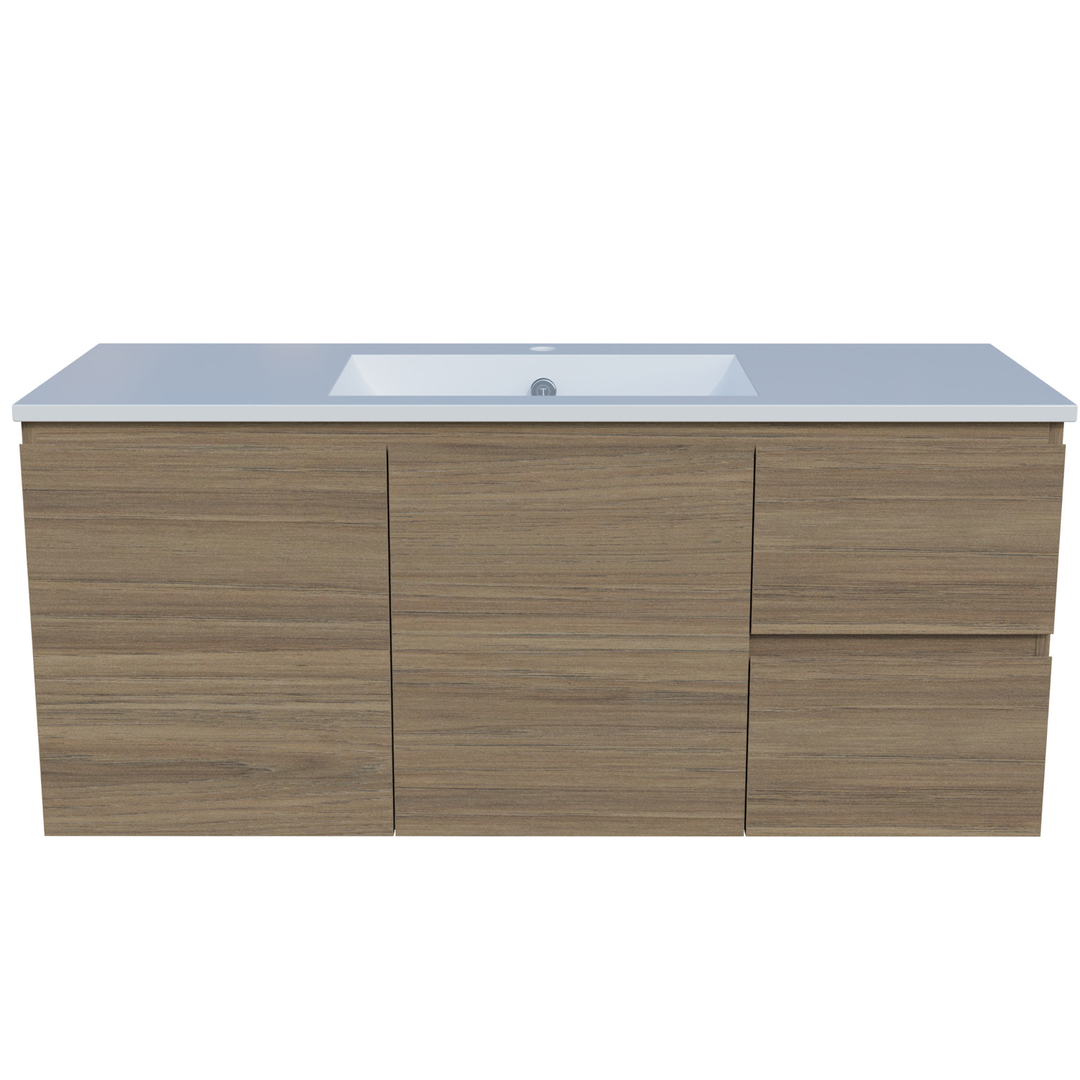 Timberline Nevada Vanity 1200mm Right Bowl Alpha Top Wall Hung