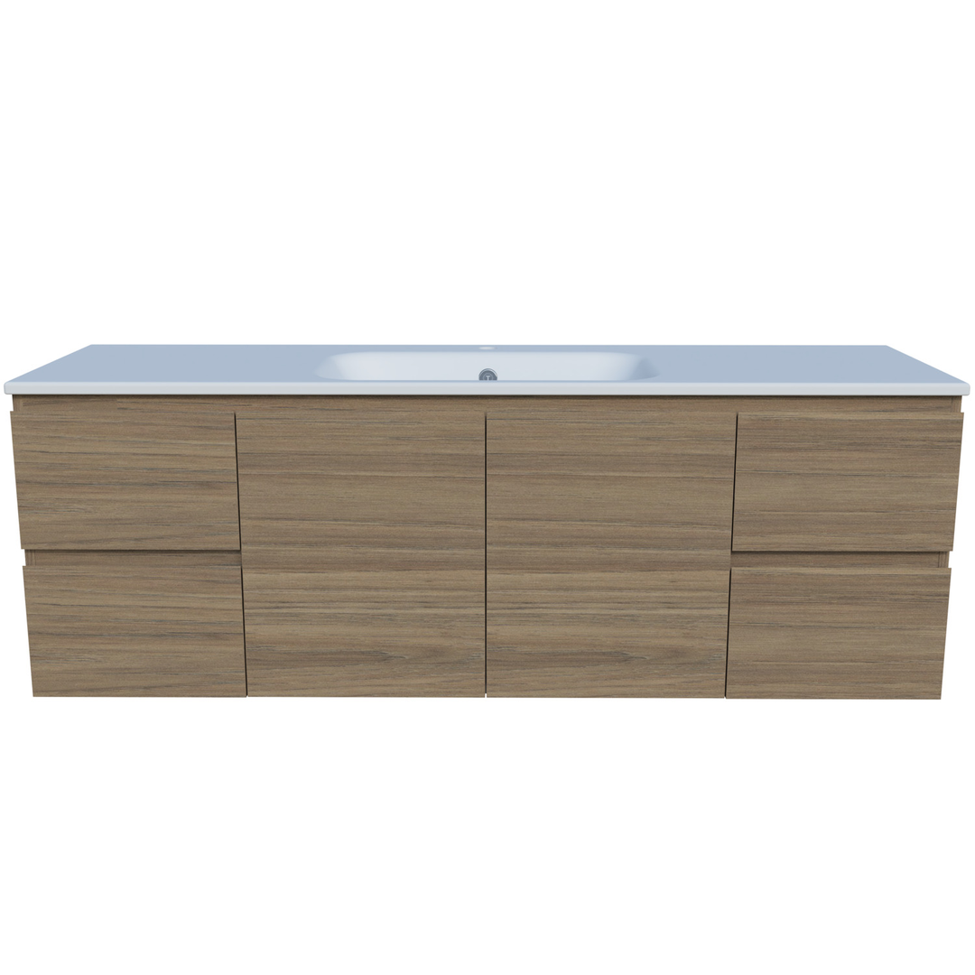 Timberline Nevada Vanity 1500mm Single Bowl Haven Top Wall Hung